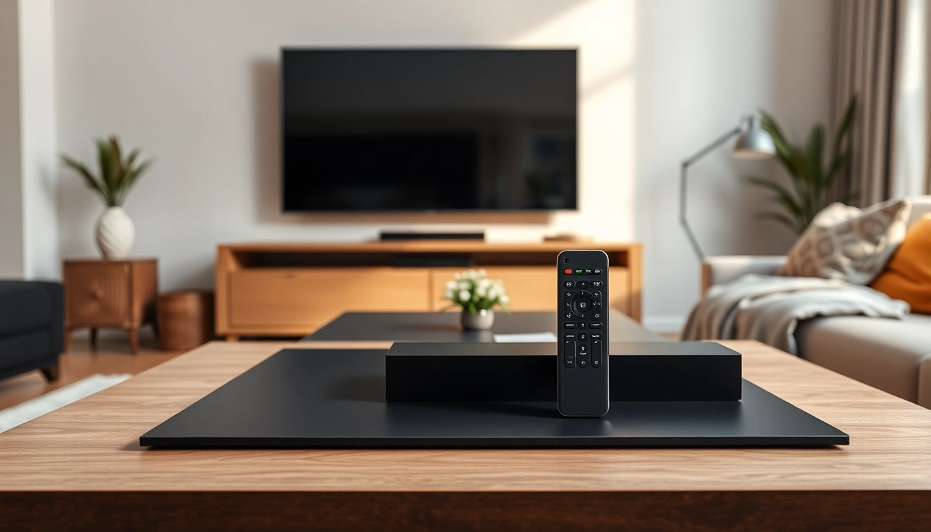 Samsung SolarCell remote replacement auf einem stilvollen Tisch in einer modernen Wohnlandschaft.
