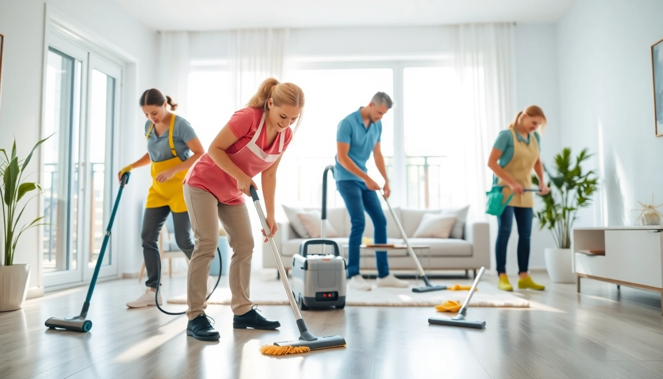 Efficient cleaning services calgary team demonstrating high standards in a bright, modern home.