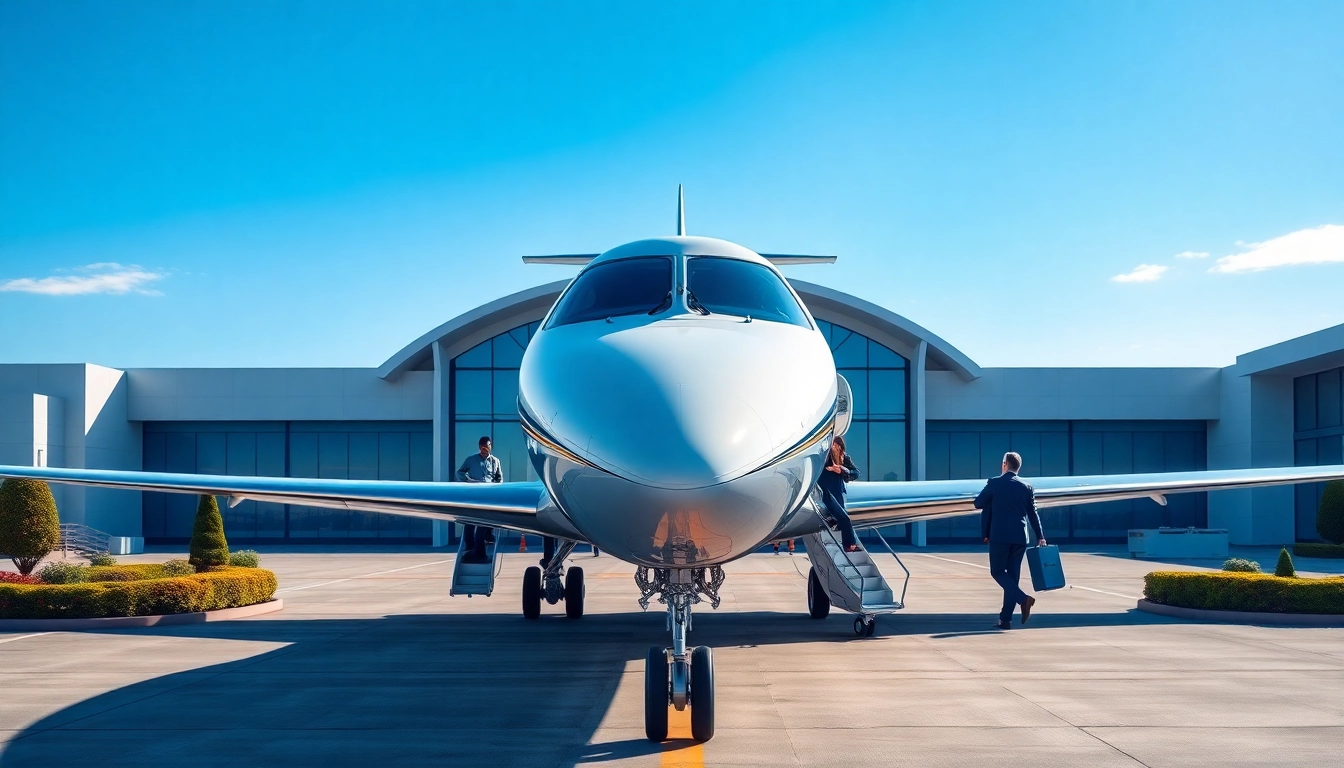 Experience luxury travel with private jets at https://flymarquis.com, showcasing elegance in a lively airport setting.
