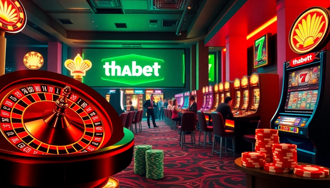 Players enjoying the thrilling atmosphere of Thabet77’s online casino with vibrant gaming options.