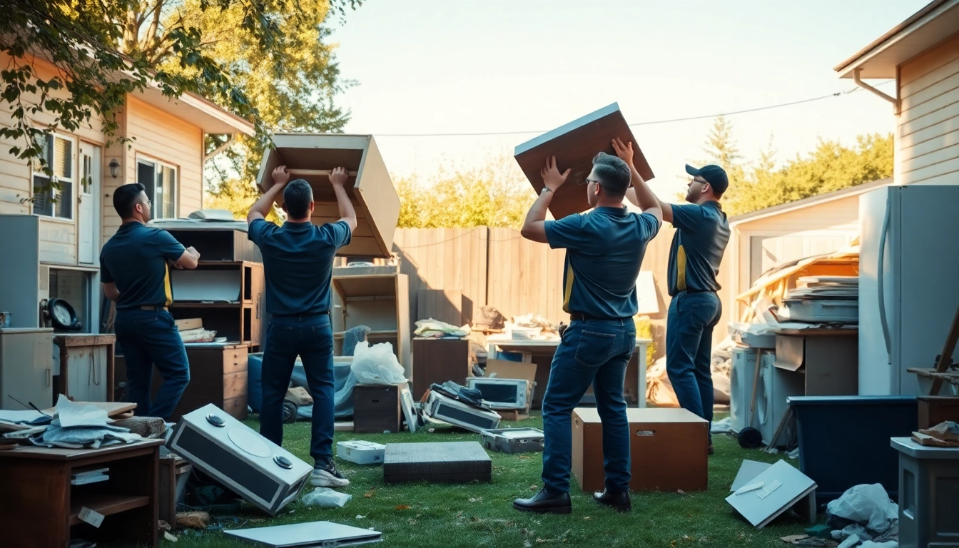 Efficient Nashville junk hauling service team clearing residential clutter with professionalism.
