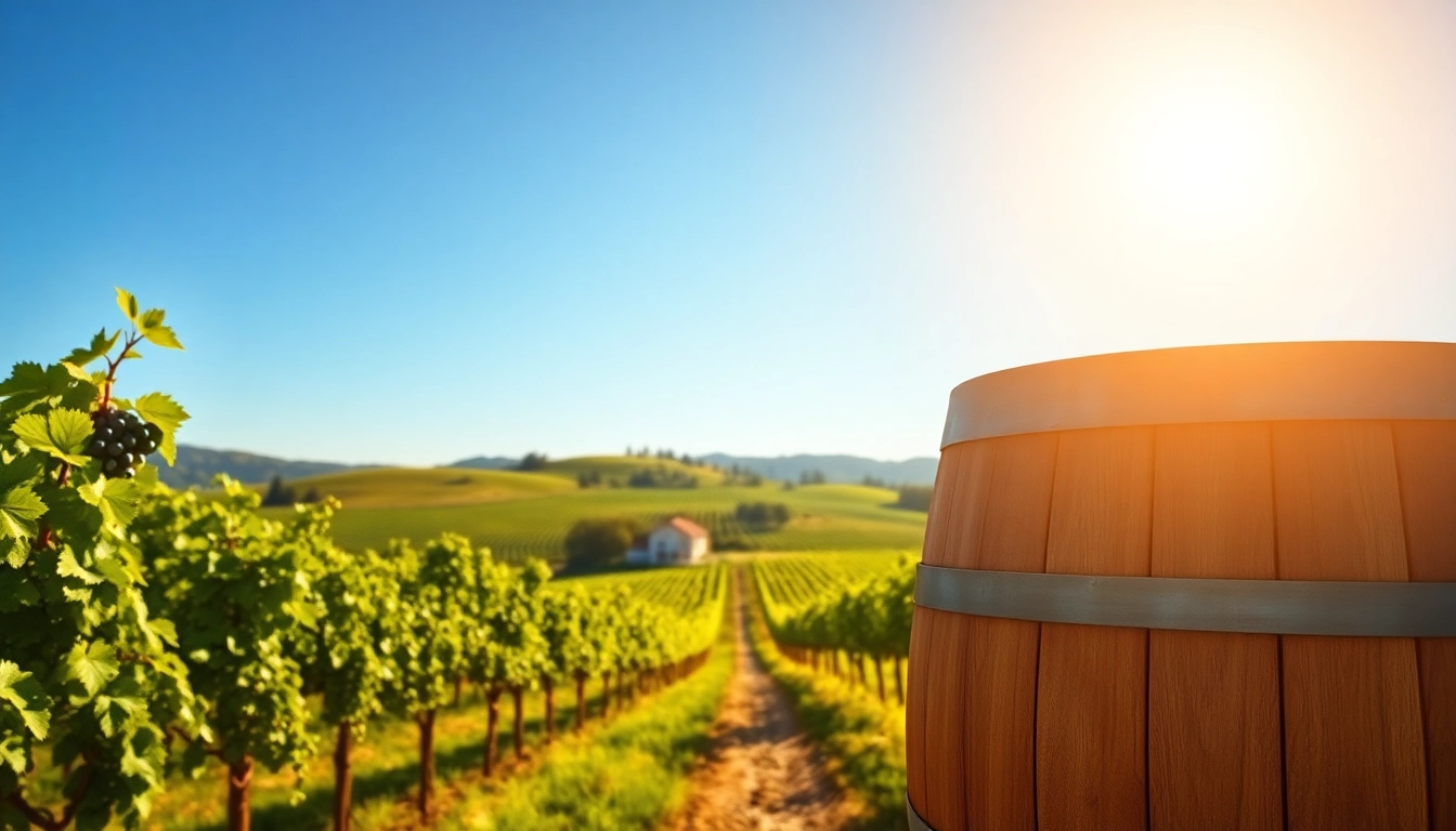 Experience Clarksburg wineries through vibrant vineyard landscapes and inviting wine-tasting scenes.
