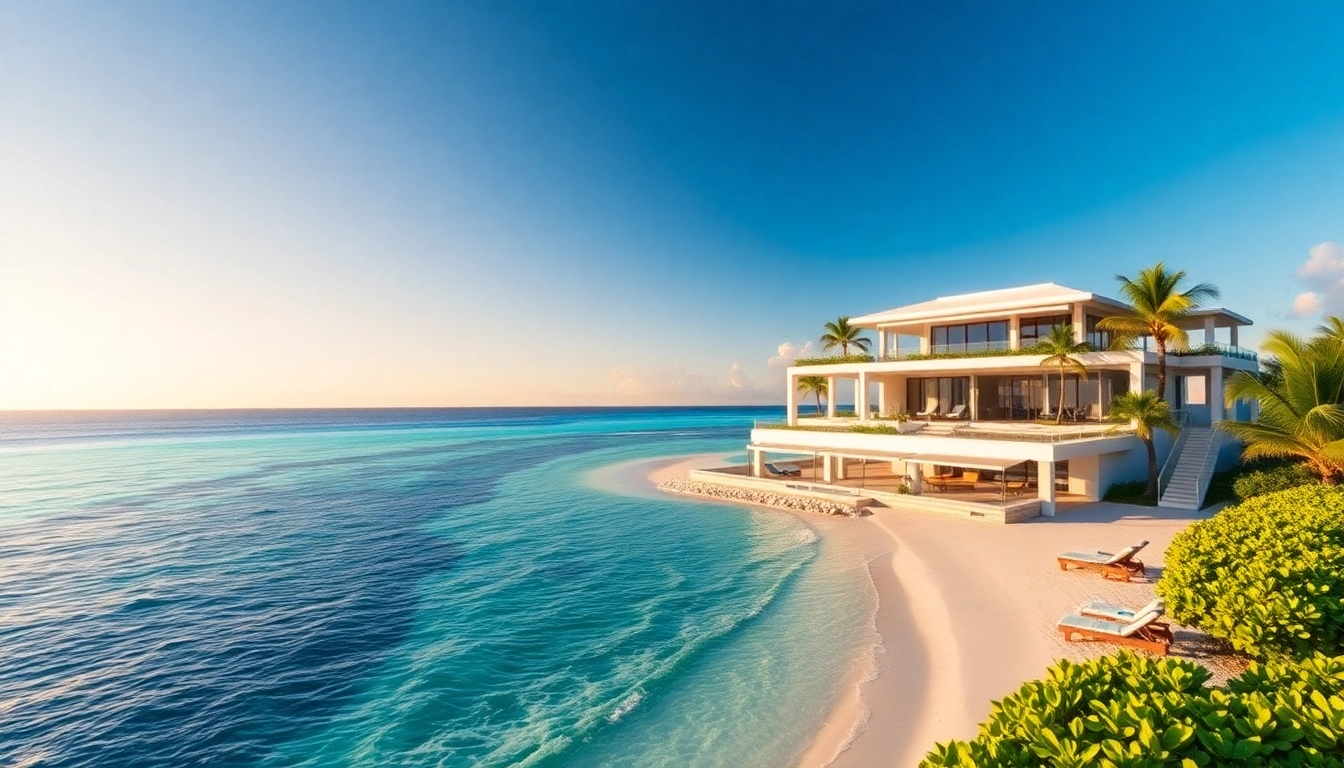 Beautiful beachfront property in Belize with luxury homes by Remax Belize, showcasing tropical paradise vibes.