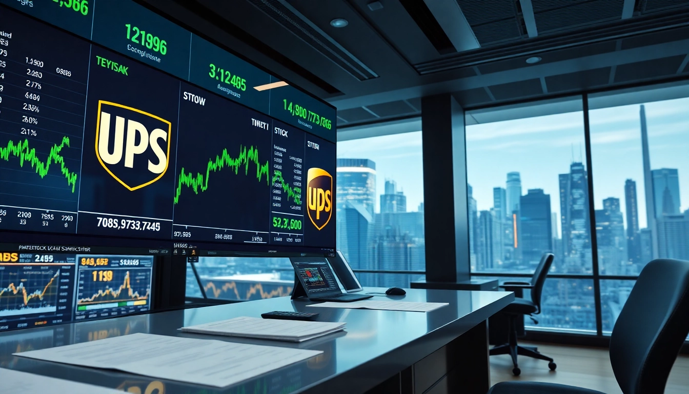 Visual representation of UPS stock price trends amidst dynamic financial analysis.
