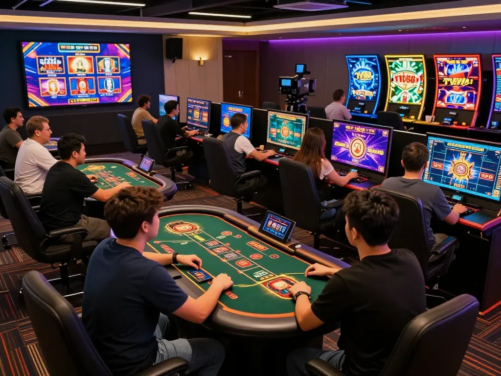Players enjoying online games at TV88, showcasing an engaging gambling experience.