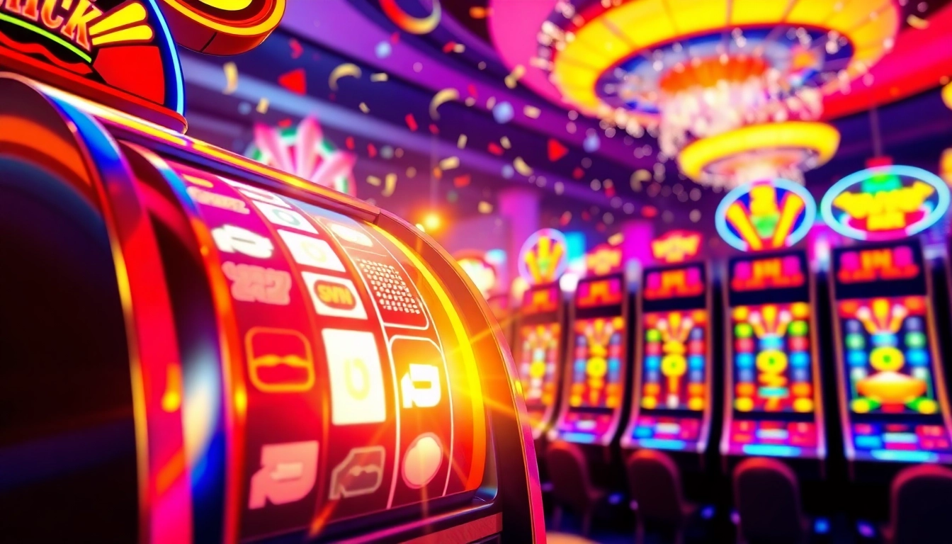 Memenangkan jackpot di bro138 slot dengan mesin slot yang berwarna-warni dan animasi menarik.