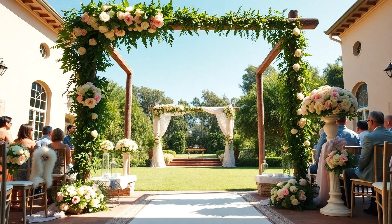 Capture the elegance of a Jacksonville Wedding Venue with a beautifully decorated ceremony setup.