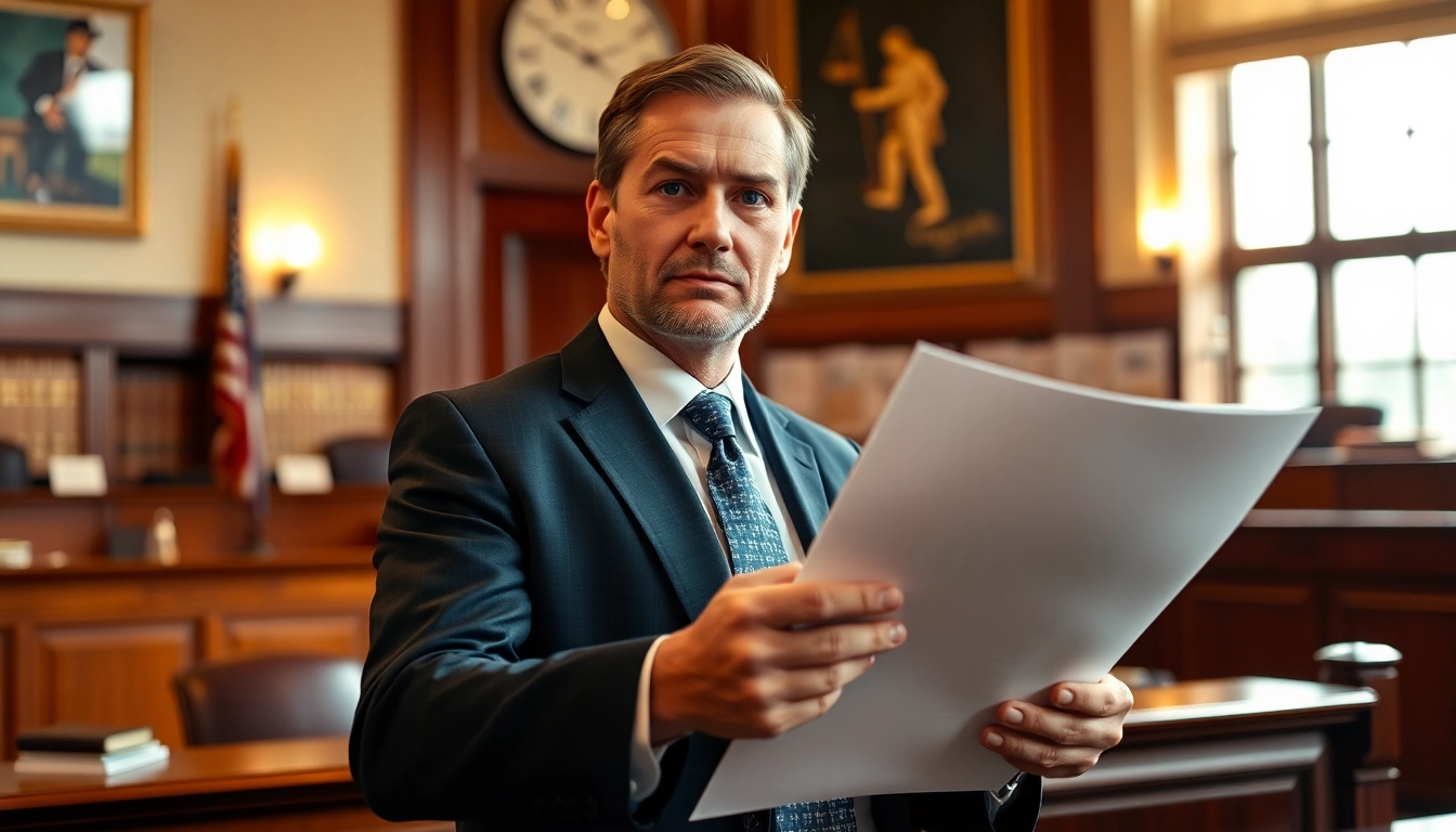 South Dakota car accident lawyer confidently presenting in a courtroom environment.