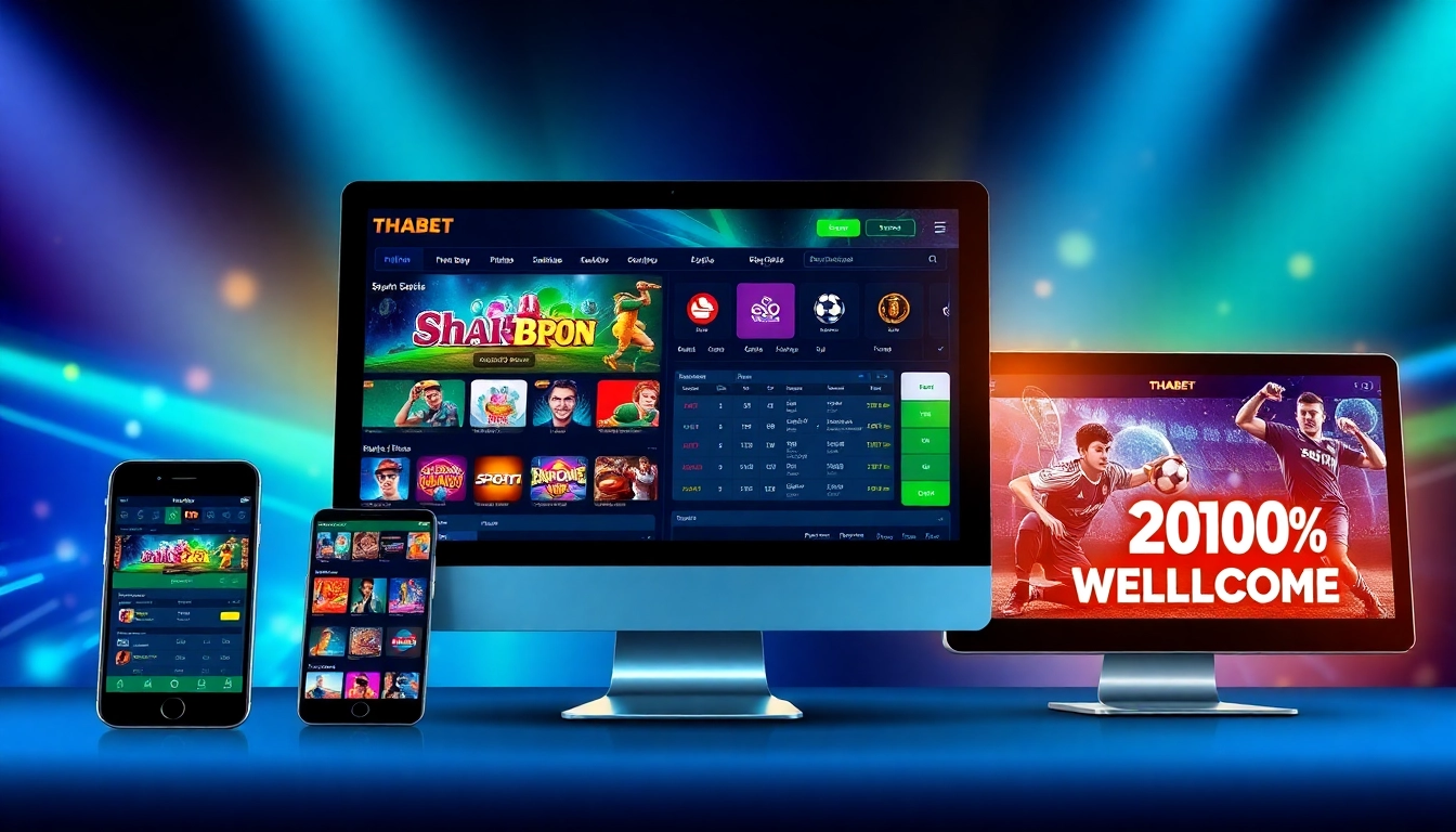 Explore the engaging interface of https://tha-bet.pro/ featuring diverse casino games and sports betting.