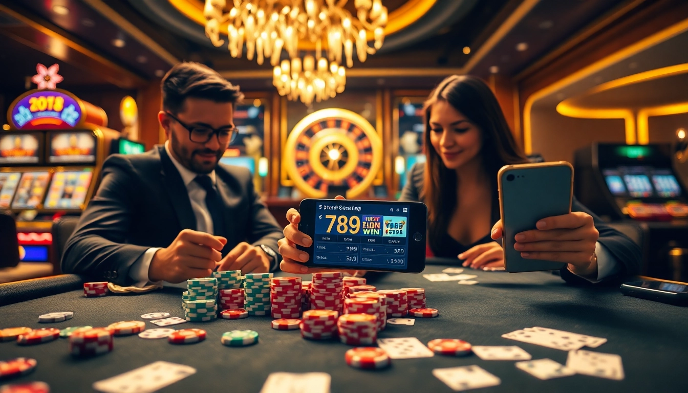 The 789win app enhances your casino experience with vibrant gaming tables, poker chips, and exciting gameplay.