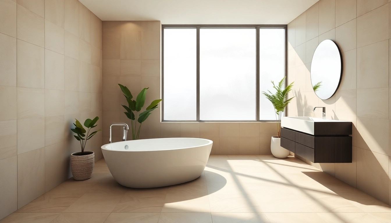 Revitalize your space with stunning bathroom renovations showcasing a modern design.