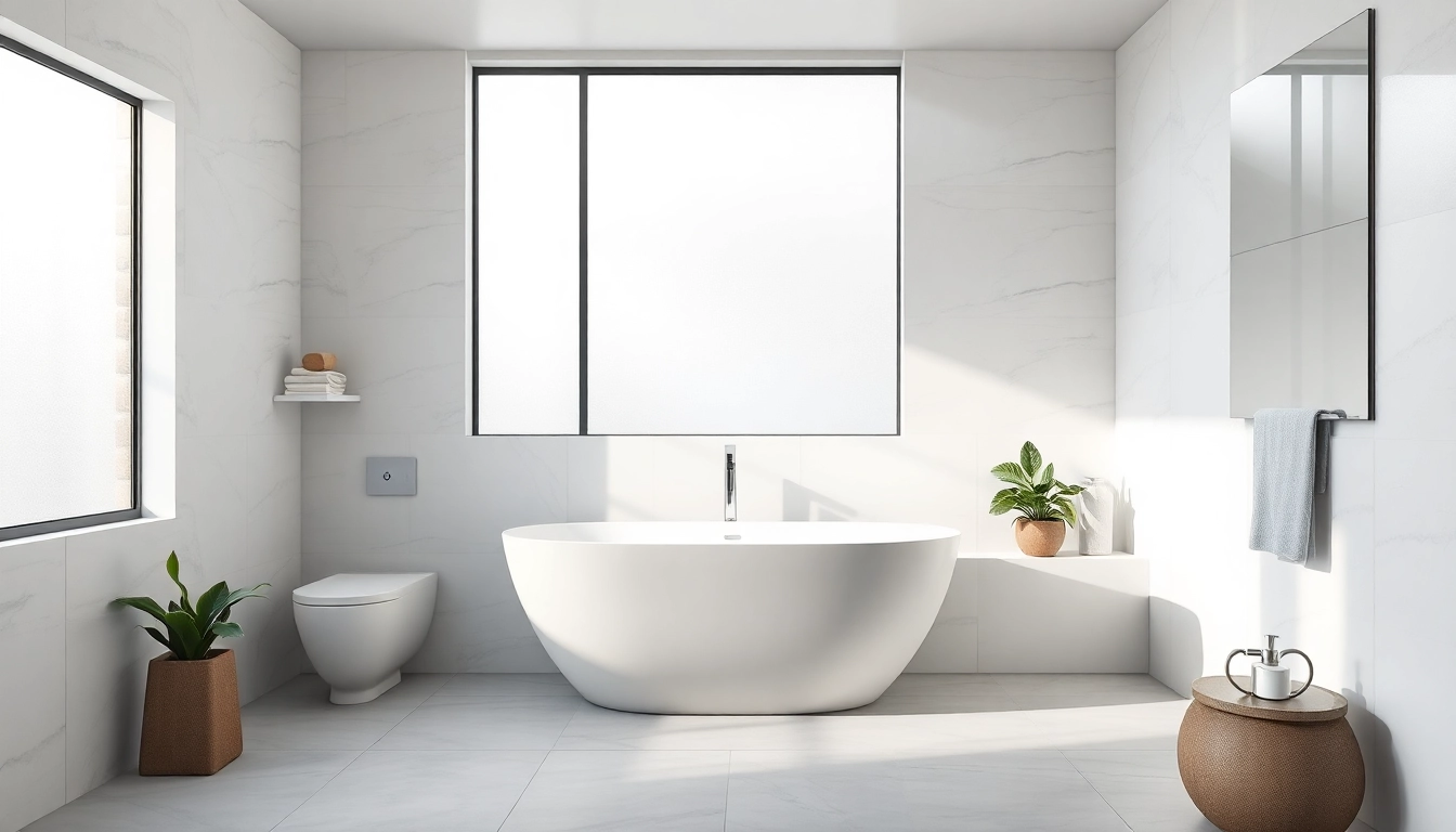Piatto doccia elegante in un bagno moderno con design minimalista e luminoso.