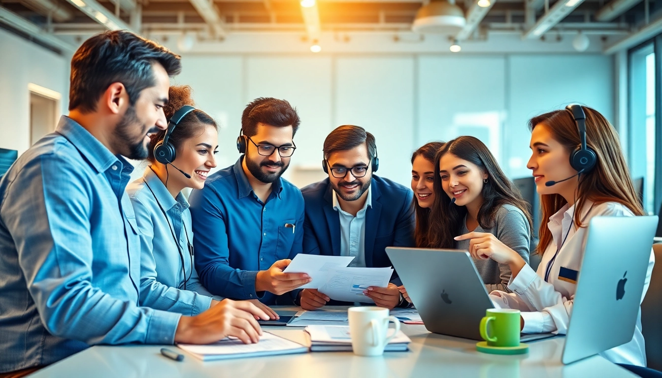 Managed IT services near me teamwork in a modern office, showcasing collaboration and technology.