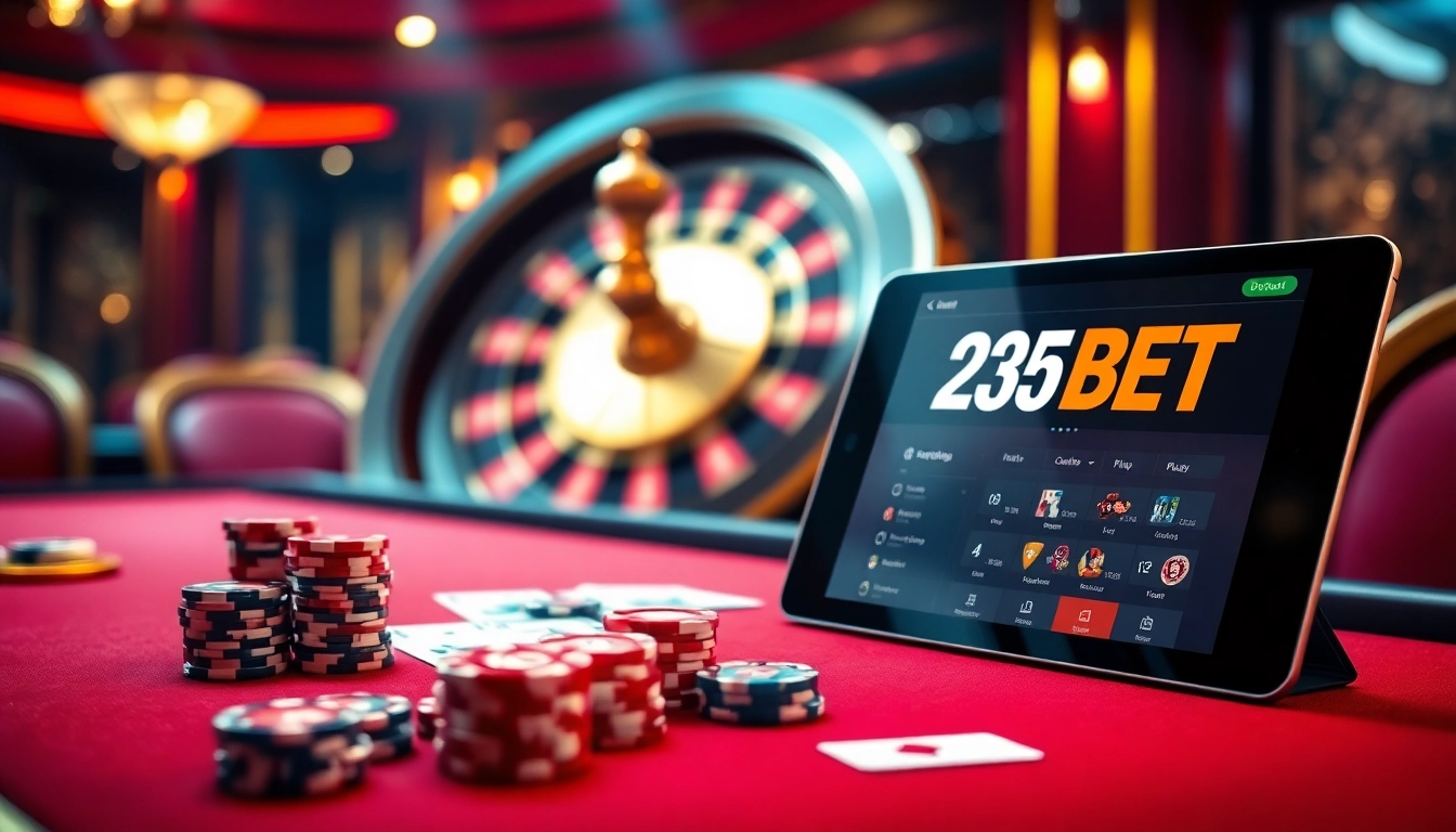 Experience the excitement of gaming with 255BET Download on a luxury casino table.