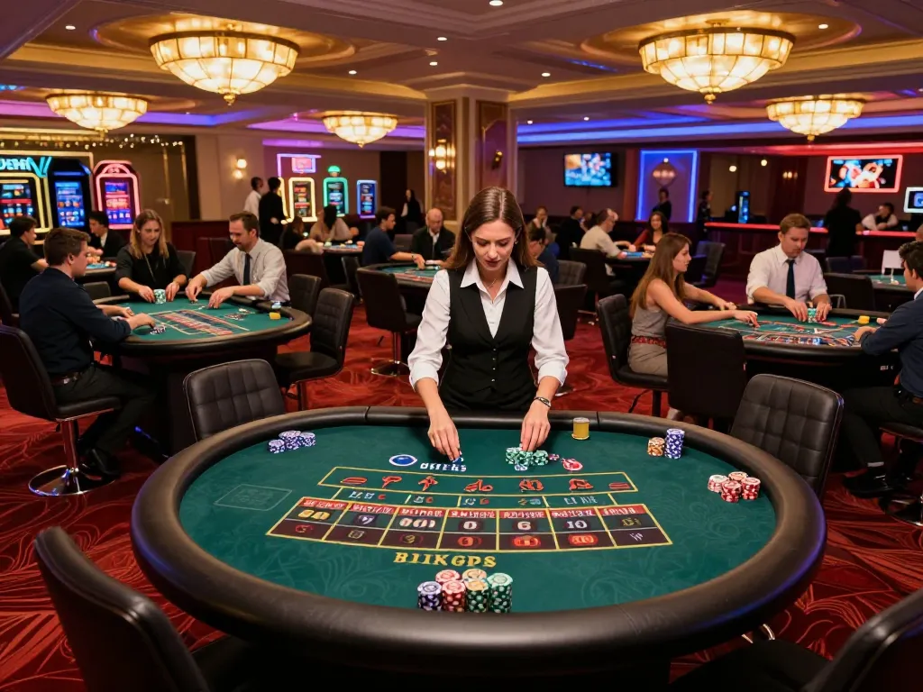Players engaging with top quality widgets at roulette tables in an exciting casino atmosphere