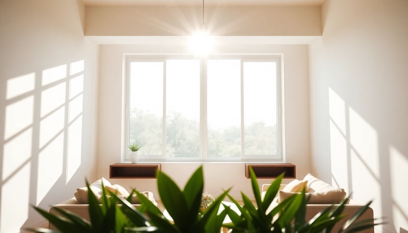 Mosquiteras elegantes instaladas en una ventana amplia, iluminando el interior moderno.