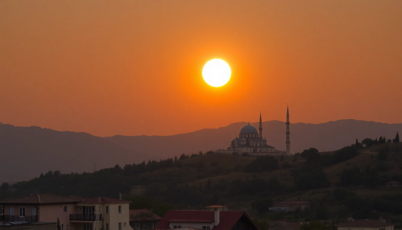 Sivas Haber ile ilgili gün batımında tarihi yapılar ve sıcak renklerle dolu bir görüntü.
