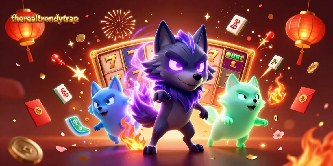 therealtrendytrap menghadirkan permainan slot seru dengan karakter serigala dan elemen keberuntungan di sekitarnya.