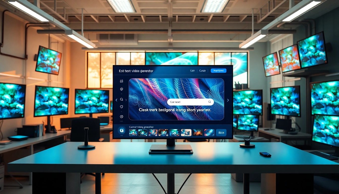 Create stunning videos with the ai video generator showcased in a modern workspace