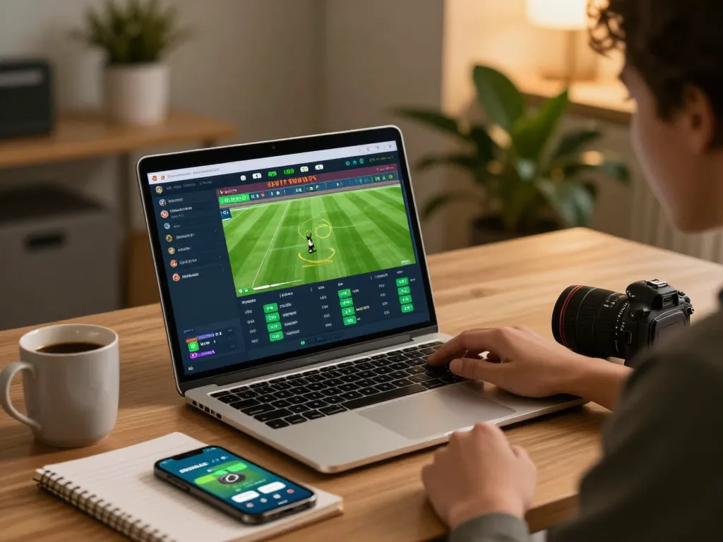 Engaging DEWAGG betting session on a laptop showcasing a mix parlay interface in a modern home setting.