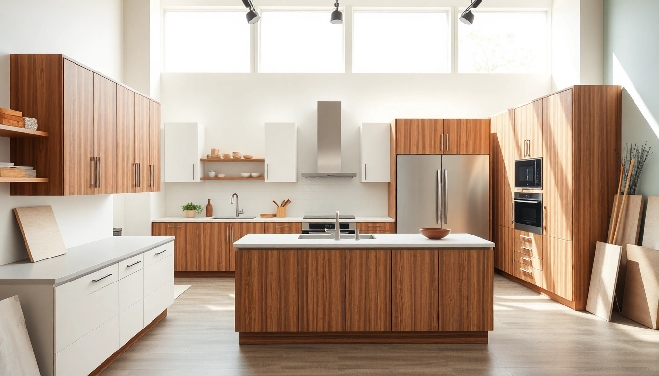 Cabinet Refacing Saint Petersburg FL showcased in a modern kitchen with sleek designs and natural lighting.
