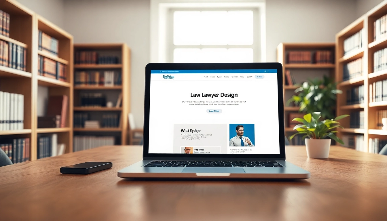 Create engaging website for legal firms at https://www.websites.law with a professional lawyer's office setting.