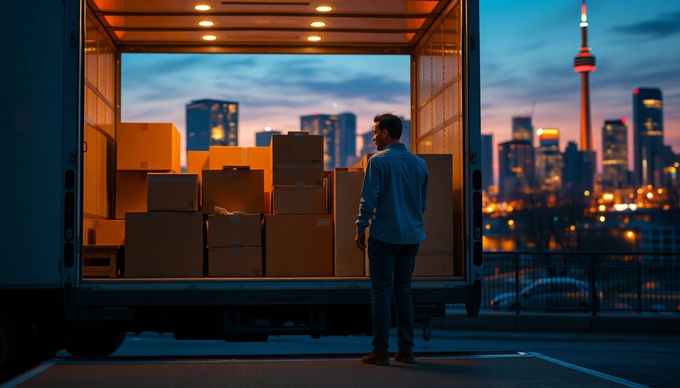 Efficient Toronto moving services team packing belongings for a smooth relocation.