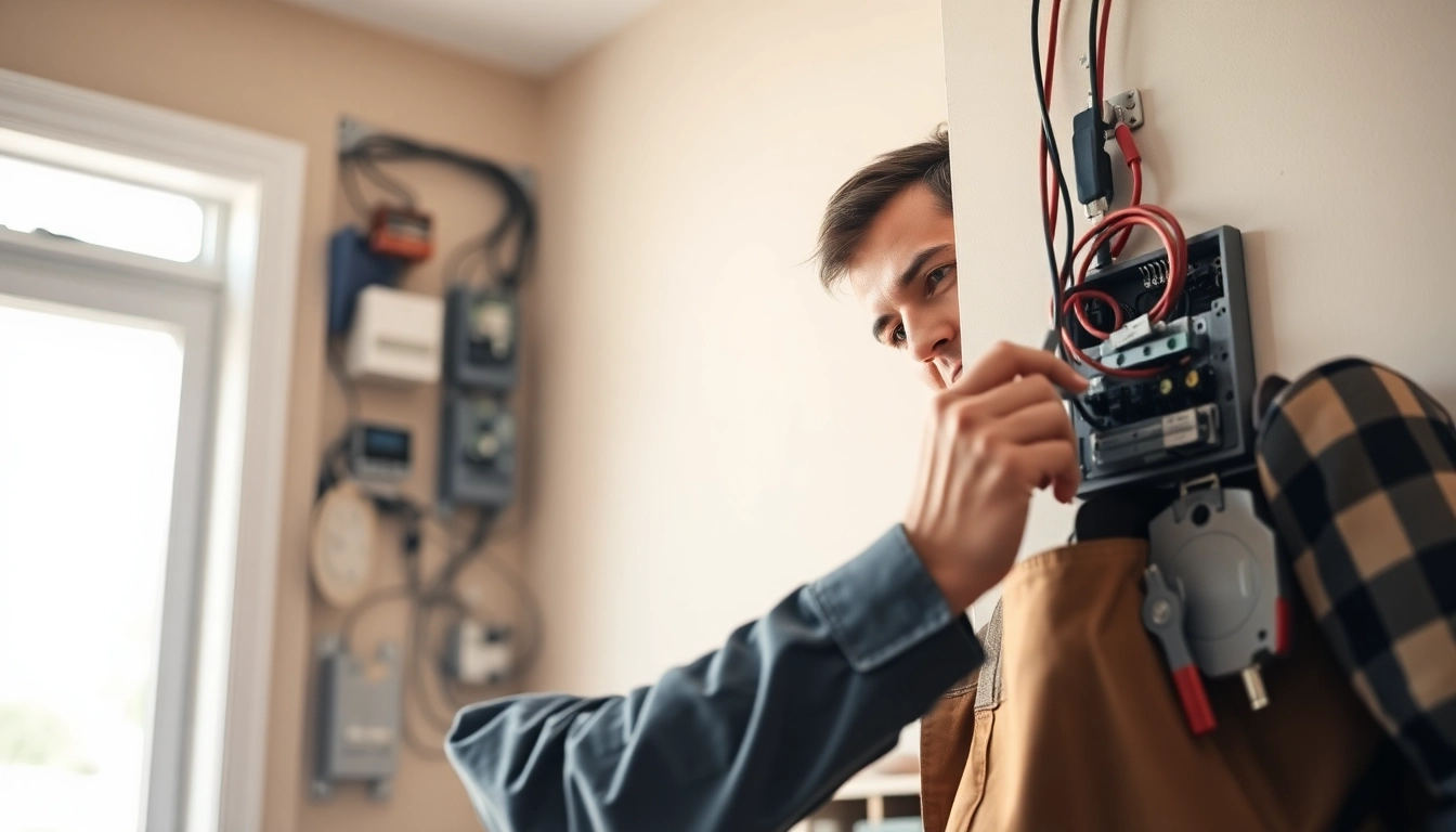 Residential electrician Burnaby fixing electrical issues with expertise in a modern home.