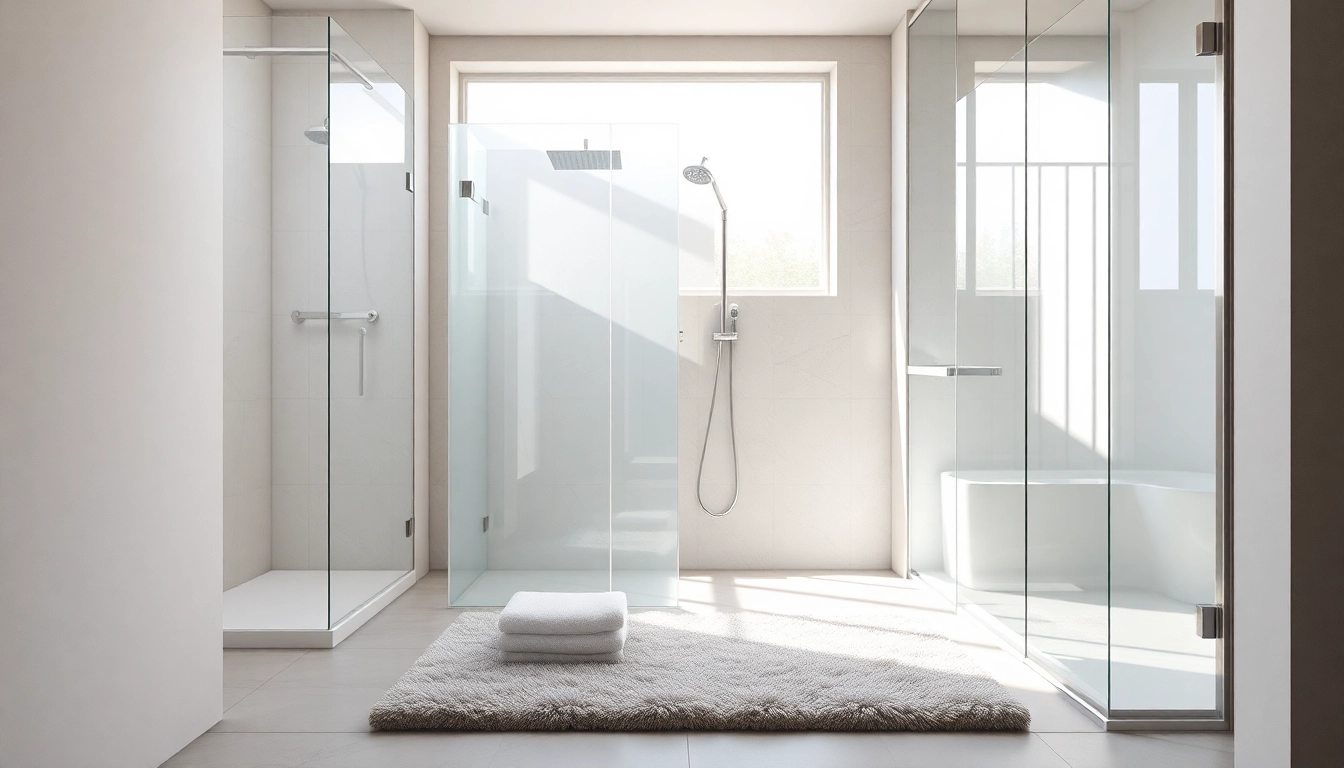 Experience elegant showers in a modern bathroom featuring sleek designs and natural light.