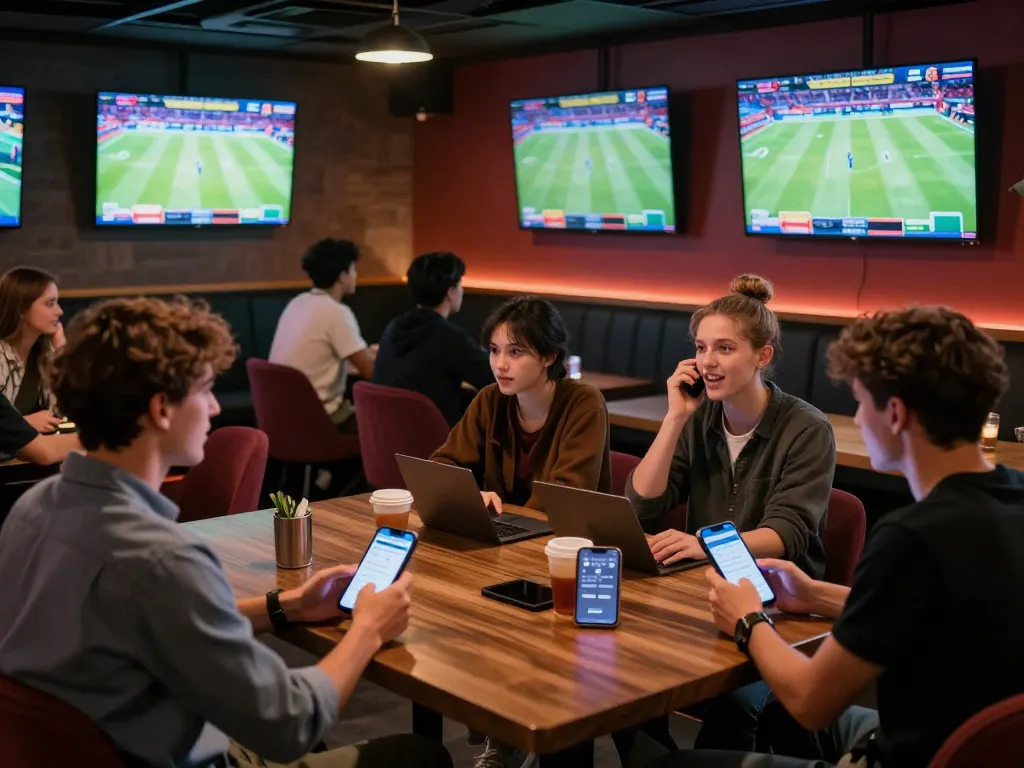 Experience thrilling live sports betting at online casinos Canada with friends as they engage in strategic wagers.