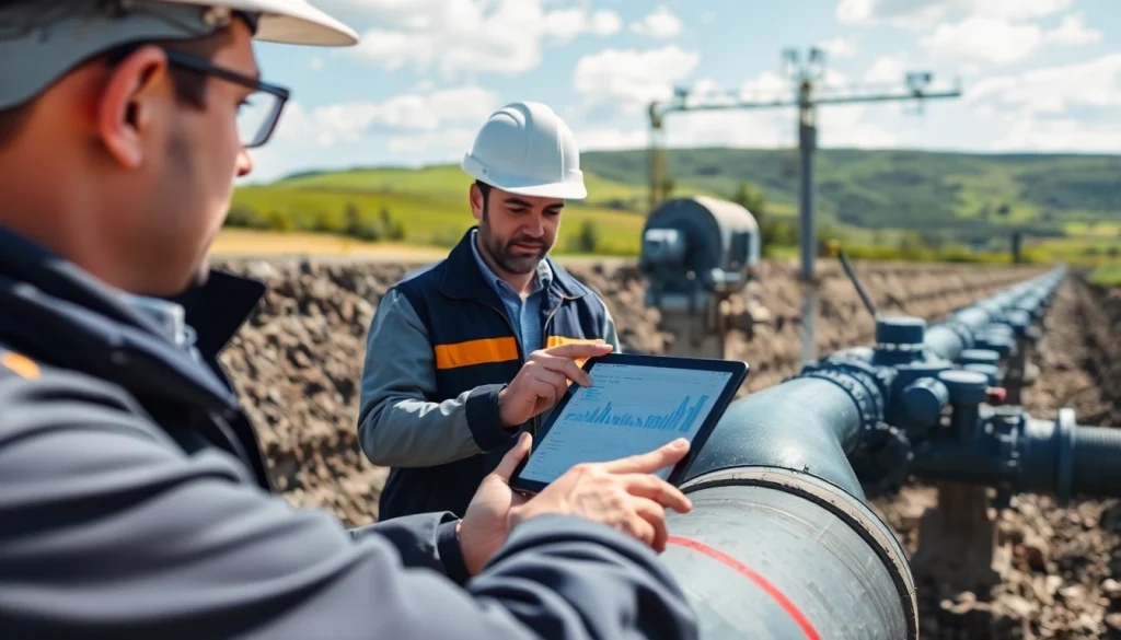 Inspecting water utility assets using technology at https://reticmanager.com for efficient management.