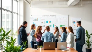 Boost Good Wolf Marketing strategies through teamwork in a vibrant office setting.