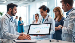 Healthcare professionals collaborating in a modern office, representing https://www.medexdtc.com