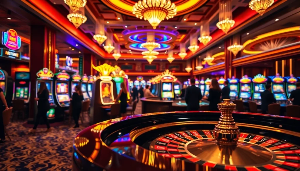 คาสิโนที่มีบรรยากาศสุดหรู พร้อมนักเล่นการพนันที่มีความสุข