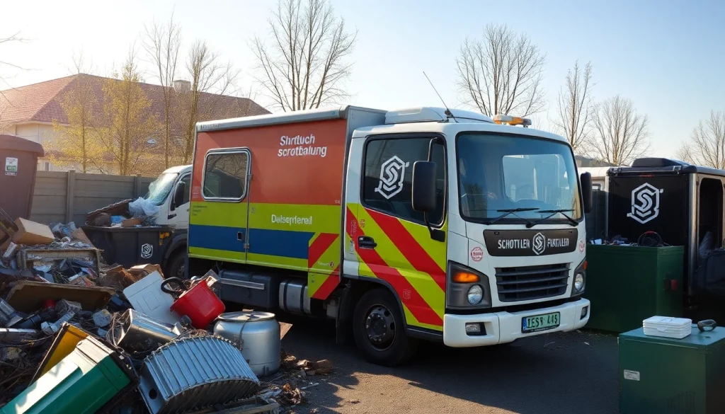 Schrottabholung Düsseldorf - freundliches Team holt Schrott schnell und effizient ab.