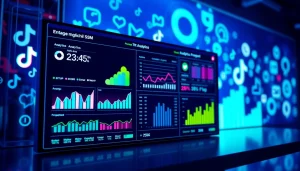 Discover a dynamic TikTok SMM panel showcasing engagement analytics in a vibrant digital environment.