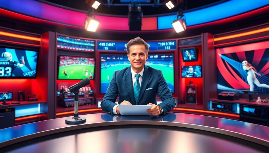 Engaging sports news broadcast featuring sportsbytes.com.ph with an anchor in a modern studio.