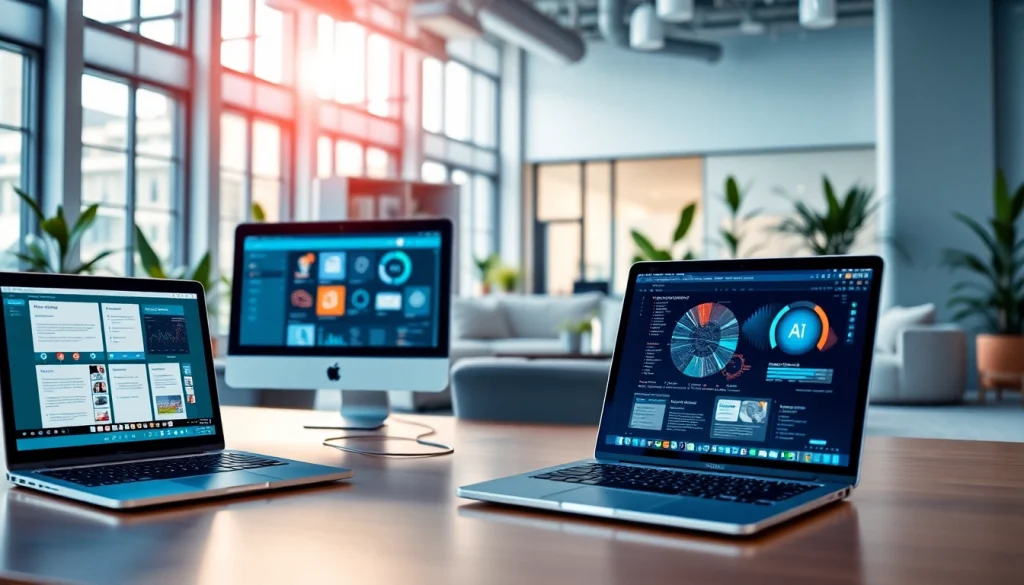 Showcase AI tools available at https://best-ai-tools.org in a modern workspace.