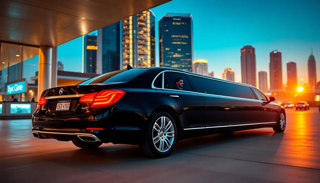 Experience luxury travel with https://www.canadalimotaxi.com chauffeur service in a cityscape.