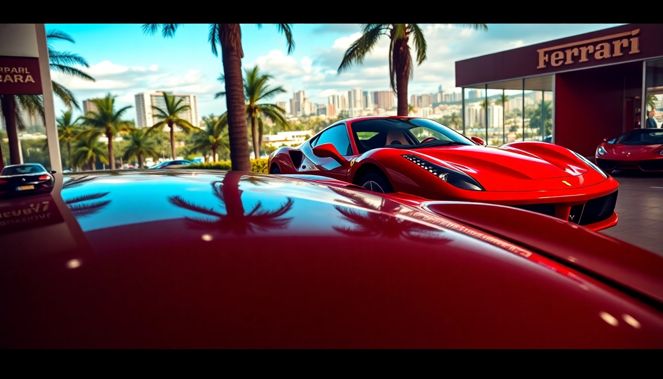 Luxury Sports Cars and Services at Ferrari Dealership Durban