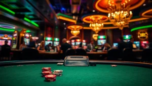 Explore an exciting gaming atmosphere at https://mm88bc.com/ with players at a poker table.