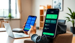 MV88 mobile app interface demonstrating user-friendly features and vibrant design.