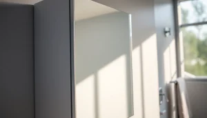 Moderne Spiegelschrank mit LED Beleuchtung für stilvolles Badezimmer