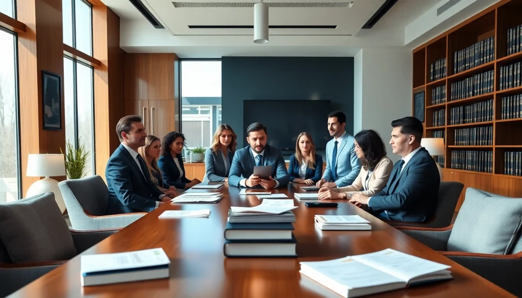 Enhance your legal insights with https://www.turnpikelaw.com showcasing a professional team in a modern law office.