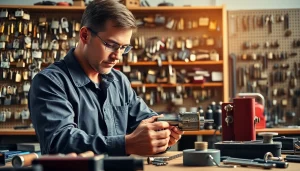 See how https://www.dakenlocks.com expertly details the locksmith process with tools and locks.