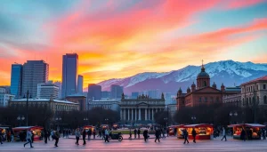 Discover breathtaking views of Almaty’s skyline at sunset through https://albmaftoh.com showcasing vibrant city life.