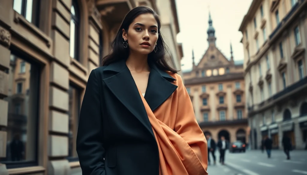 Fashion photographer in Milan capturing stunning editorial shots of a model