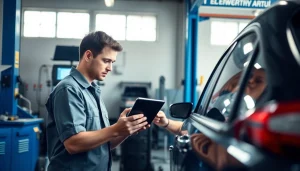 Experience a thorough Smog Check Near me with a skilled technician analyzing vehicle emissions.