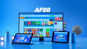 AF88 online gambling interface showcasing a user-friendly betting platform with vibrant options.