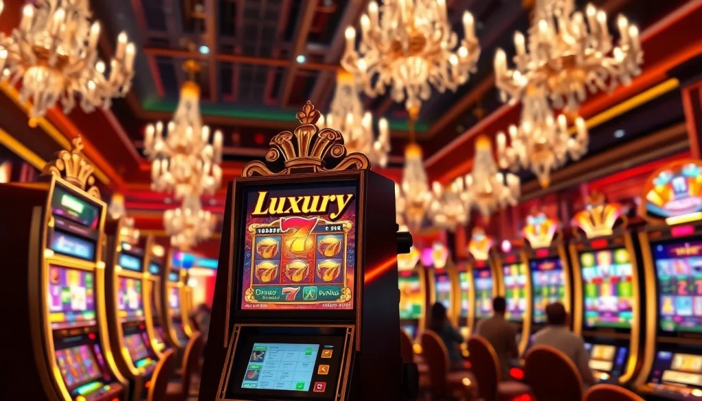 Mainkan luxury777 slot dengan mesin slot mewah di kasino yang glamor.